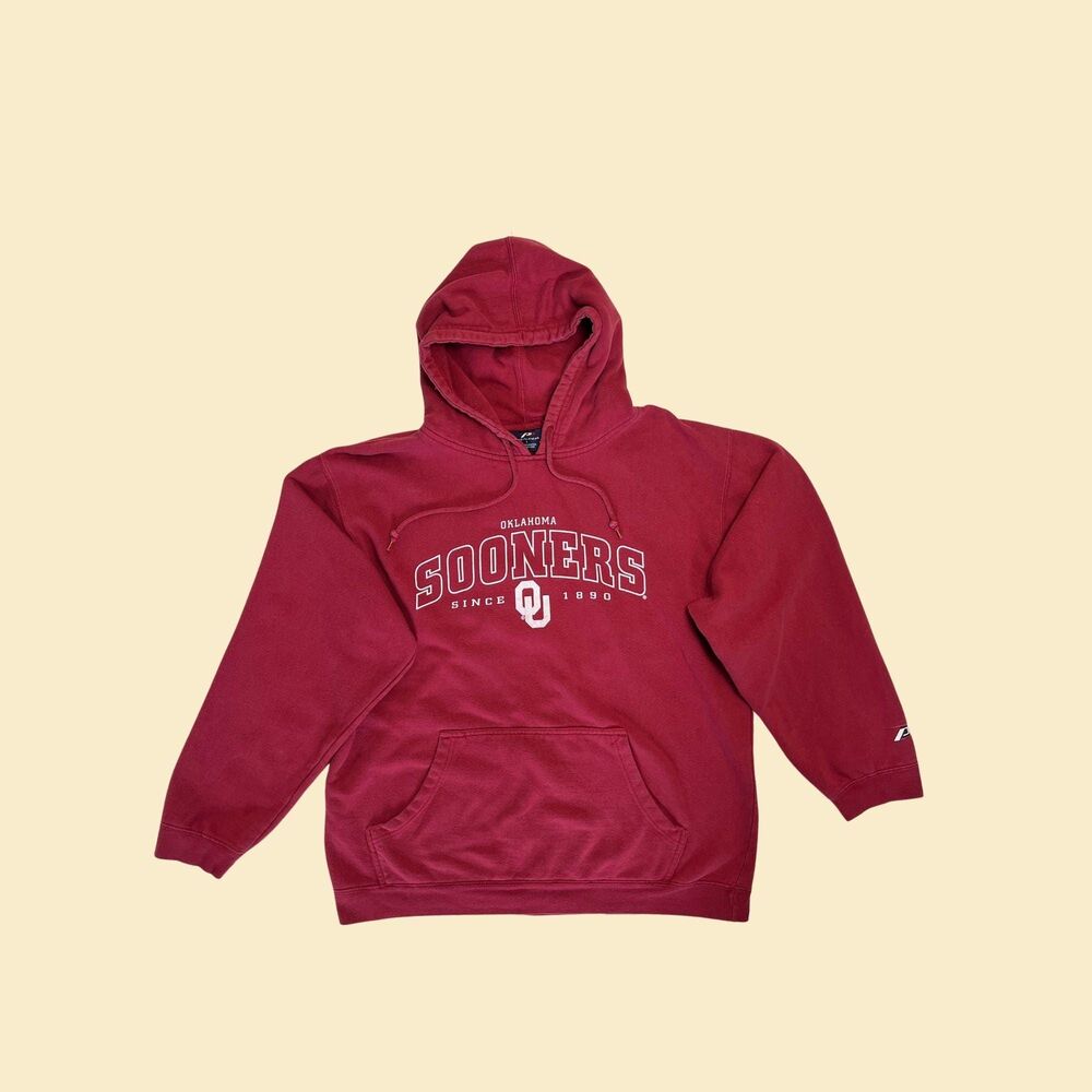 Y2K Oklahoma Sooners L hoodie jacket by Pro Player, vintage size L 2000s hoodie